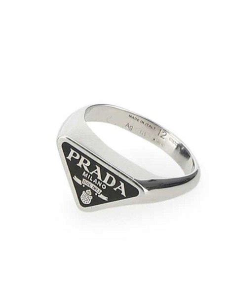 prada triangle chain|prada rings women.